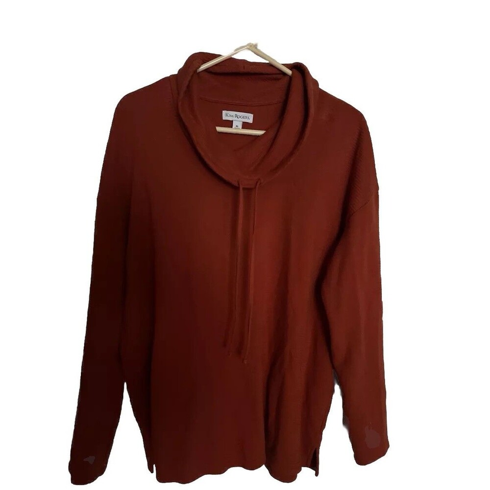Kim Rogers Sweater Turtleneck Size XL Orange